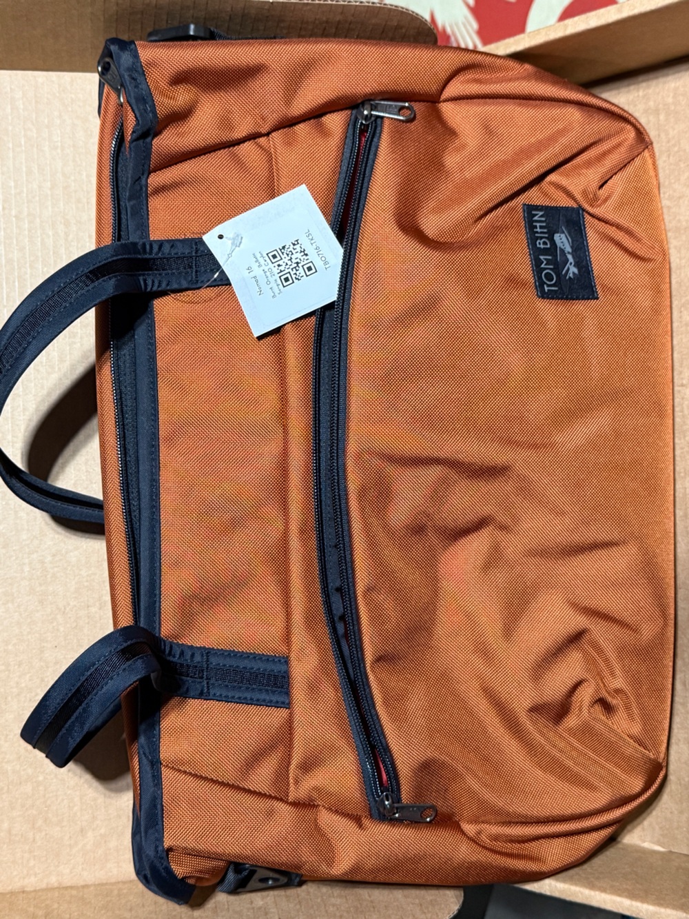 Tom BIHN Nomad 16 in Burnt Orange Ballistic/Sangria 210 Cerylon - RARE
